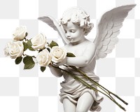 PNG Cupid statue flower angel plant. 