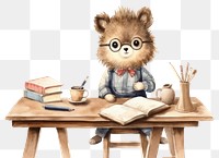 PNG Cute hedgehog book publication furniture. AI generated Image by rawpixel.