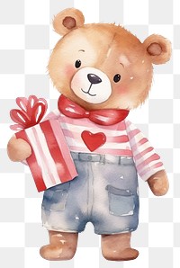 PNG Bear cute toy white background. AI generated Image by rawpixel.