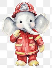 PNG Elephant firefighter helmet cute protection. 