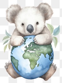 PNG Koala holding earth mammal animal bear. 