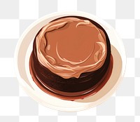 PNG Chocolate dessert icing plate. AI generated Image by rawpixel.