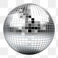 PNG Metalic Disco ball sphere white background technology