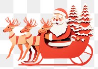 PNG Santas sleigh craft sled white background