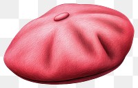 PNG  Beret hat red white background clothing. AI generated Image by rawpixel.