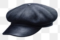 PNG  Beret hat black white background headwear. AI generated Image by rawpixel.