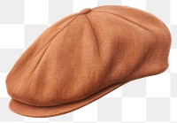 PNG  Beret hat brown white background simplicity. AI generated Image by rawpixel.
