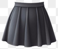 PNG  Short skirt miniskirt black white background. AI generated Image by rawpixel.