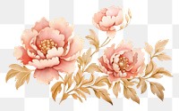 PNG Chinese peony pattern flower plant. 