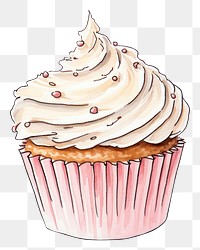 PNG Cup cake cupcake dessert cartoon. AI generated Image by rawpixel.