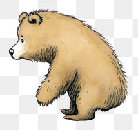 PNG Bear playing pootball cartoon sports mammal. AI generated Image by rawpixel.