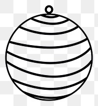 PNG Christmas ball sphere white line. AI generated Image by rawpixel.