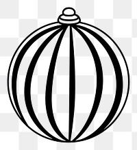 PNG Christmas ball line monochrome freshness. AI generated Image by rawpixel.