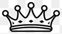 PNG Crown tiara black line. AI generated Image by rawpixel.