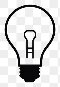 PNG Light blub lightbulb black white background. AI generated Image by rawpixel.