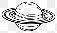 PNG Saturn planet space line monochrome. AI generated Image by rawpixel.