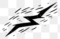 PNG Thunder symbol white line. AI generated Image by rawpixel.