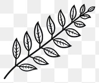PNG Leaf pattern drawing sketch. AI generated Image by rawpixel.