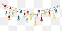 PNG  Christmas lights decoration lightbulb white background