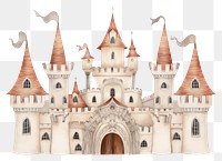 PNG Vintage Christmas style castle architecture building. AI generated Image by rawpixel.