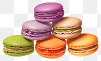 PNG  Macarons macarons food white background. AI generated Image by rawpixel.