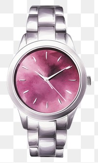 PNG  Watch wristwatch white background platinum. AI generated Image by rawpixel.