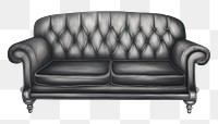 PNG  Sofa vintage furniture drawing chair. AI generated Image by rawpixel.