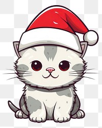 PNG Cat drawing christmas mammal. AI generated Image by rawpixel.