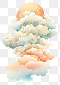 PNG One auspicious cloud backgrounds outdoors pattern. AI generated Image by rawpixel.