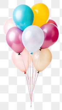 PNG  Ballons balloon white background anniversary. AI generated Image by rawpixel.
