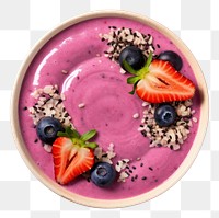PNG  Acai bowl blueberry dessert fruit. AI generated Image by rawpixel.