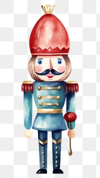 PNG  Nutcracker red white background representation. AI generated Image by rawpixel.