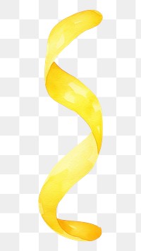 PNG  Spiral yellow line ribbon white background abstract pattern. AI generated Image by rawpixel.