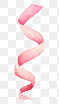 PNG  Spiral pink line ribbon petal white background confetti. AI generated Image by rawpixel.