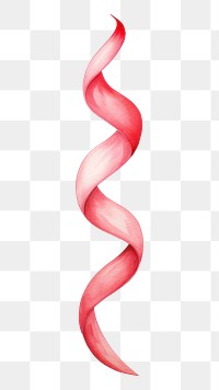 PNG  Spiral red line ribbon petal white background abstract. AI generated Image by rawpixel.