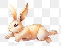 PNG Zodiac rabbit jumping animal rodent mammal. AI generated Image by rawpixel.