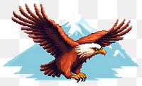 PNG Cute eagle flying bird art. 