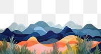 A Thick paint brush stroke cut-out paper collage art of a pastel *lawn sunset* Background, simple, cute --ar 3:2