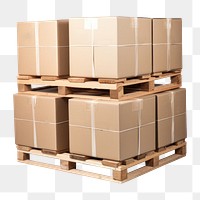 PNG Boxes cardboard warehouse pallet. AI generated Image by rawpixel.