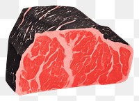 PNG Roasted steak art creativity painting. 