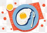 PNG Breakfast food fork egg. AI generated Image by rawpixel.