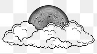 PNG Celestial esoteric cloud line tranquility creativity. AI generated Image by rawpixel.