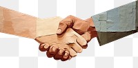 PNG  Shaking hand handshake togetherness creativity. AI generated Image by rawpixel.