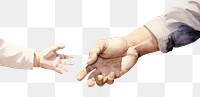 PNG A child hand touching a dad hand white background togetherness agreement. AI generated Image by rawpixel.