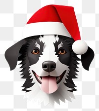 PNG Happy dog celebrating christmas wearing santa hat mammal animal cute. AI generated Image by rawpixel.