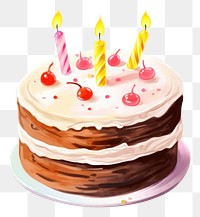 PNG Birthday cake. AI generated Image by rawpixel.