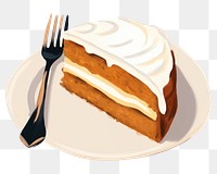 PNG  Pumpkin cake dessert icing cream. AI generated Image by rawpixel.