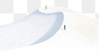 PNG  Snow hill drawing sports nature. AI generated Image by rawpixel.