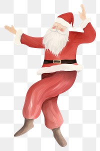 PNG Santa dancing christmas adult red. AI generated Image by rawpixel.