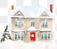 PNG House snow architecture christmas. AI generated Image by rawpixel.